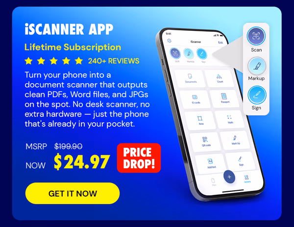 iScanner App: Lifetime Subscription