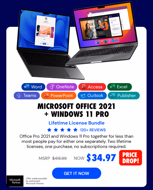 The Ultimate Microsoft Office Professional 2021 for Windows: Lifetime License + Windows 11 Pro Bundle