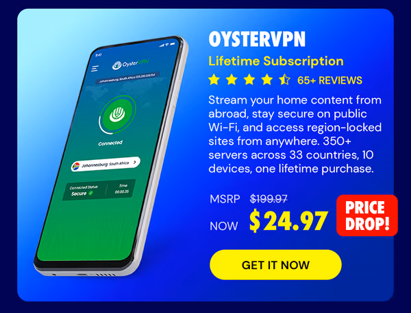 OysterVPN: VPN Lifetime Subscription