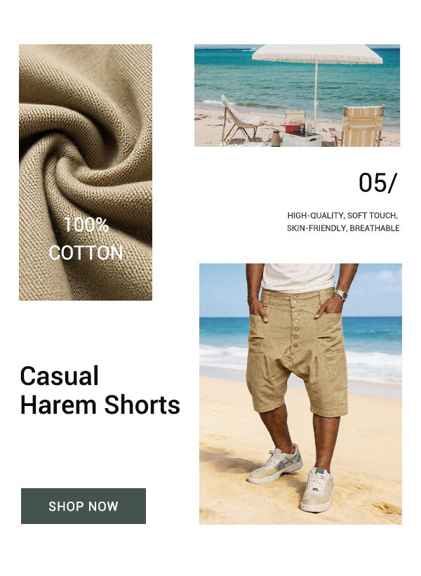 casual-100-cotton-drop-crotch-harem-shorts
