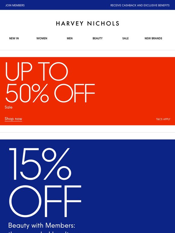 Last chance: 15% off beauty with Members