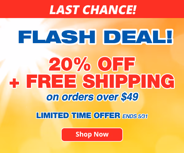Flash Deal 20% off + Free Shipping on orders over $49
