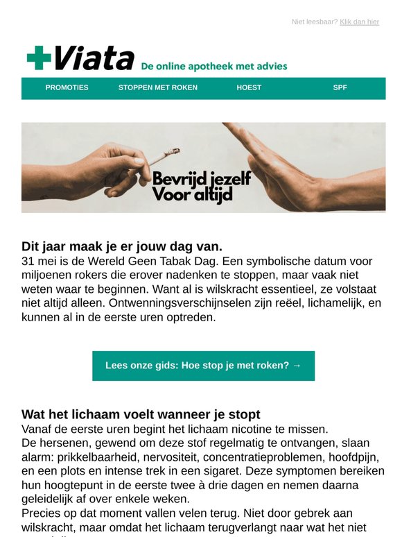 Wereld Geen Tabak Dag: is dit jouw moment?