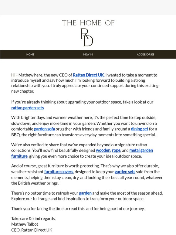 A message from our CEO, Mathew...