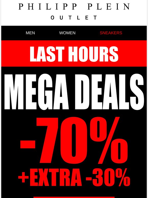 Up to -70% Off + EXTRA 30% 🧨 LAST HOURS
