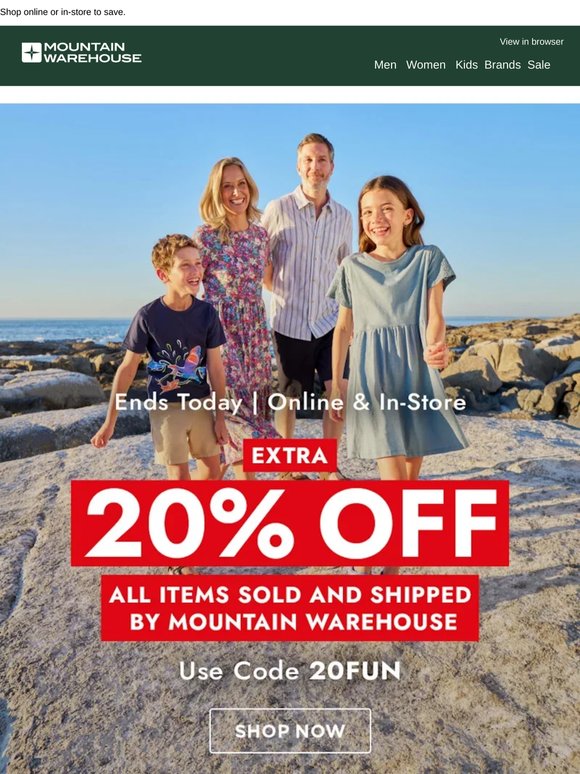 Final Chance for Extra 20% Off