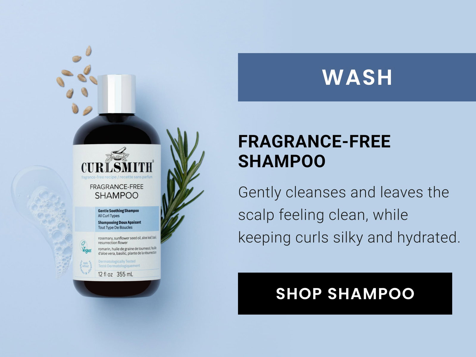WASH: Fragrance-Free Shampoo 
