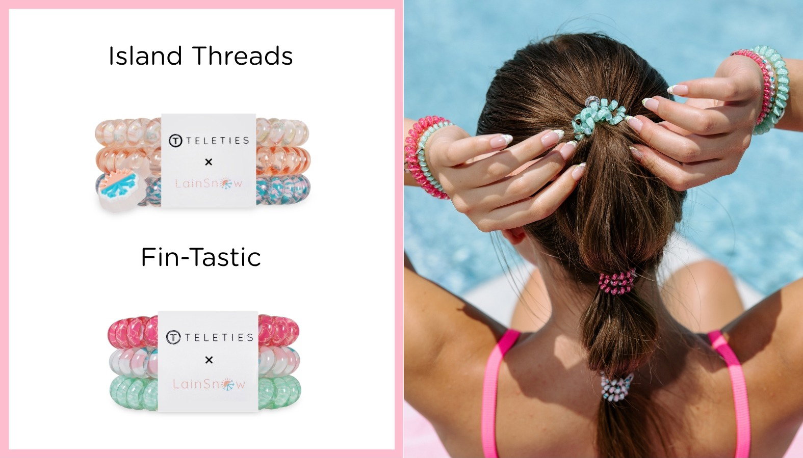 TELETIES Island Threads and Fintastic Spiral Hair Ties