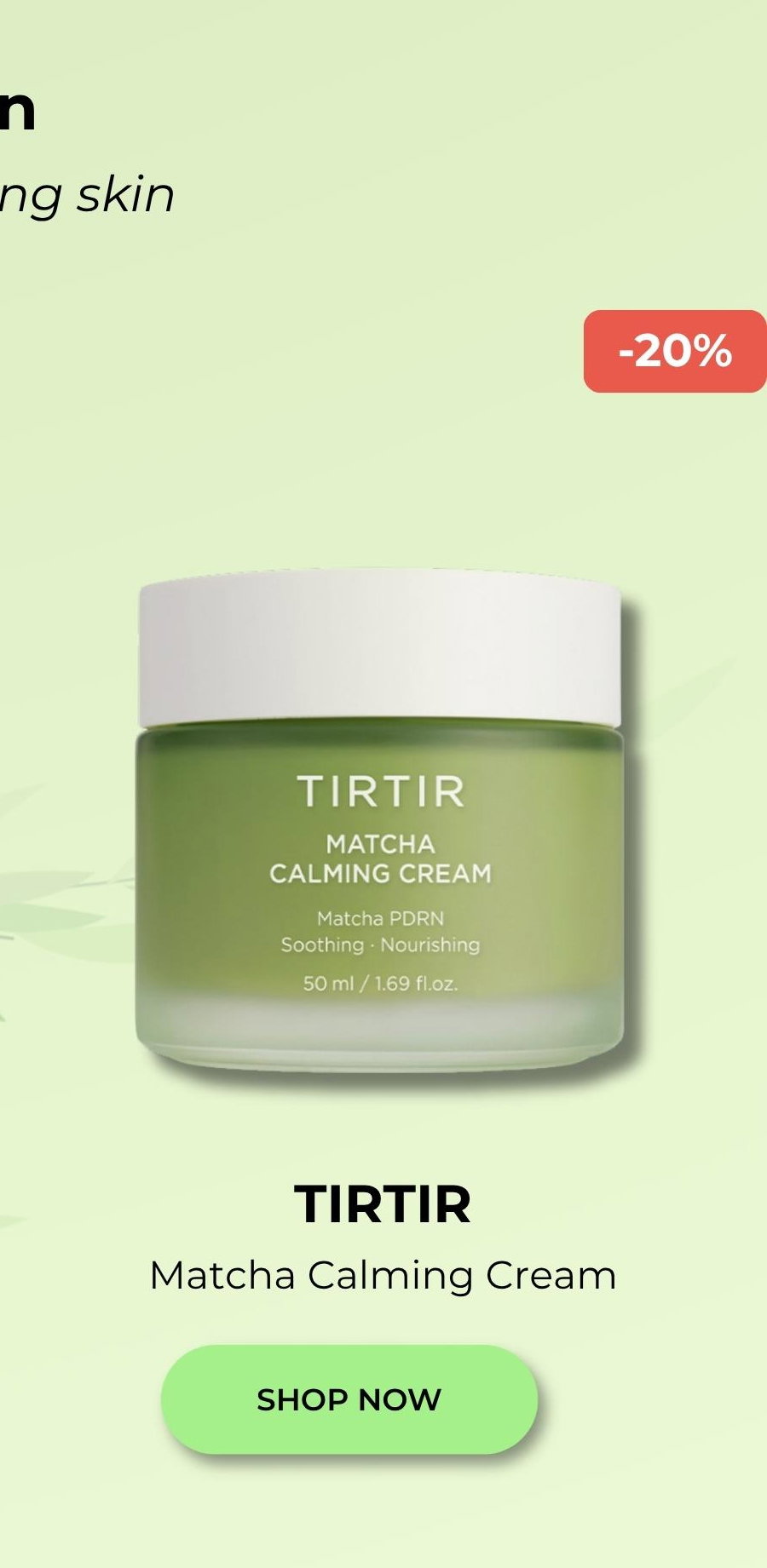 TIRTIR Matcha Calming Cream