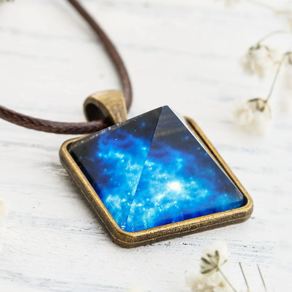 Image of Glowing Pyramid Crystal Talisman