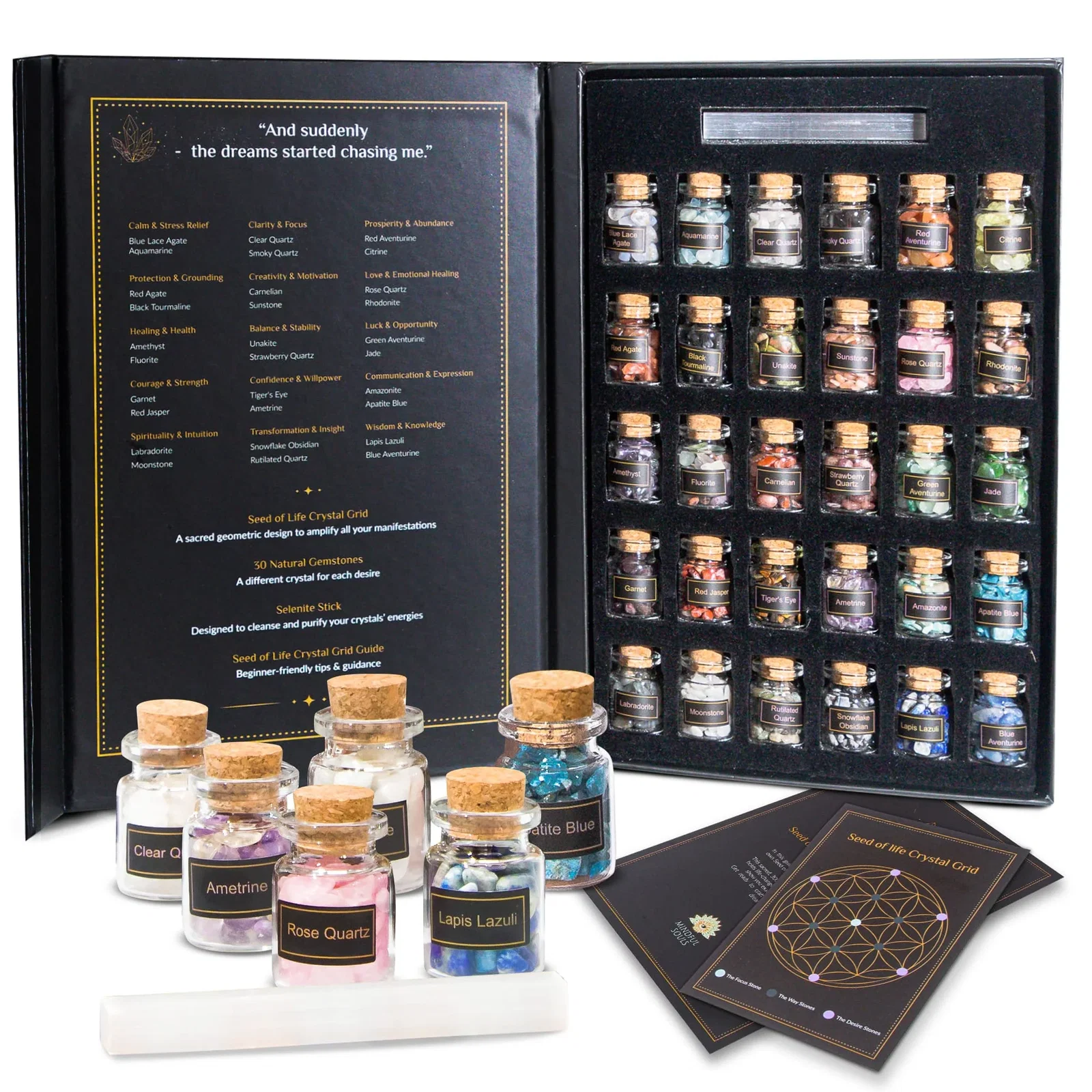 Image of Mystical Manifestation Crystal Grid Kit