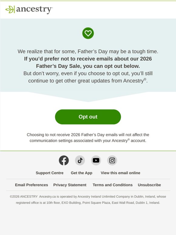 Rather skip Father’s Day emails this year?
