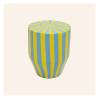 Beistelltisch Candy Stripes Blau Ø30cm