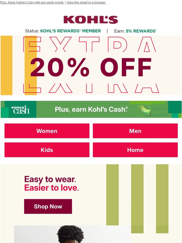 HOURS LEFT ⏳ Grab 20% off + Kohl's Cash while you can 👉