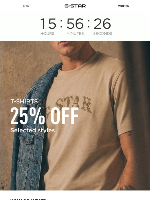 Final Day: Tees with 25% Off