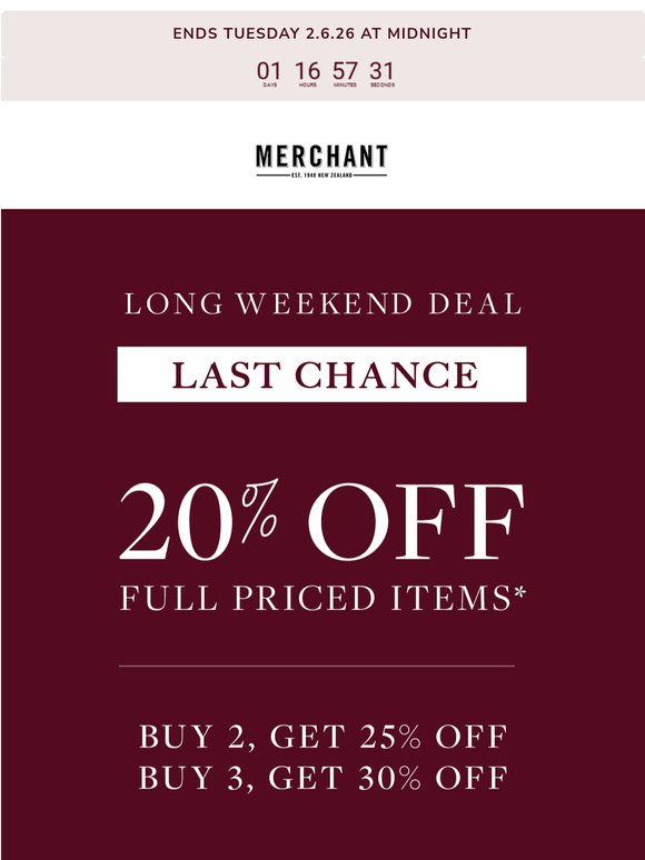 ⏰Hurry! Last Chance To Grab 20% Off*
