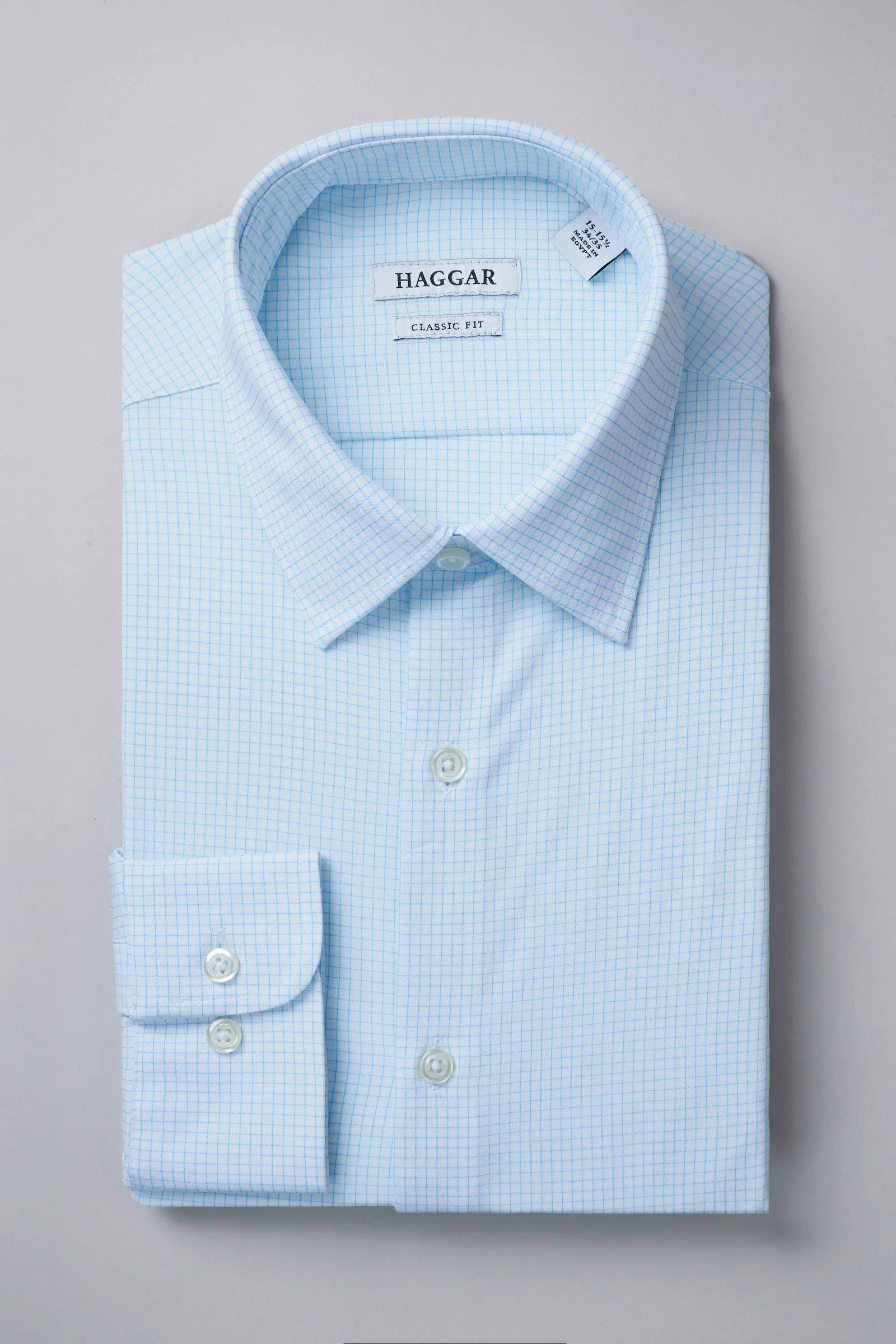 Image of Smart Wash® Dress Shirt - Blue Check