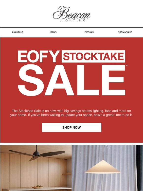 Stocktake Sale Starts Now