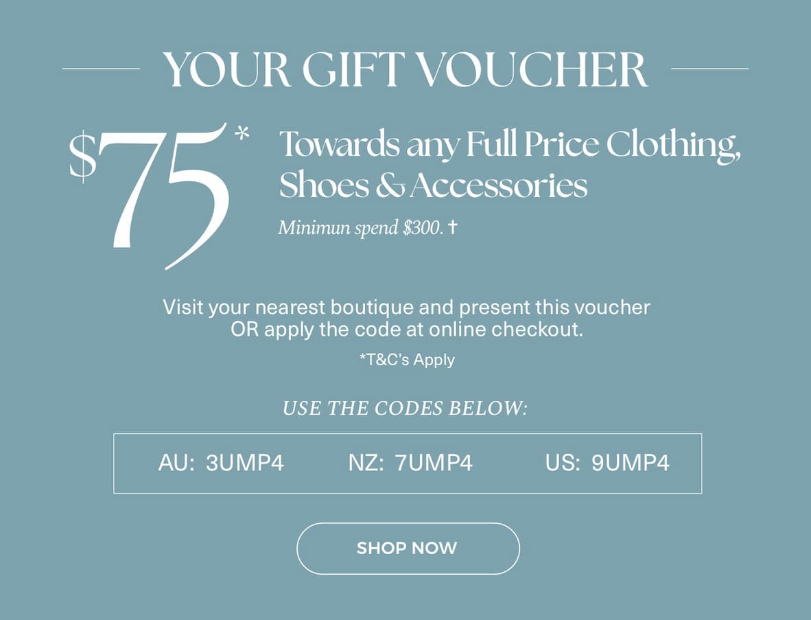 $75 Gift Voucher is now live!