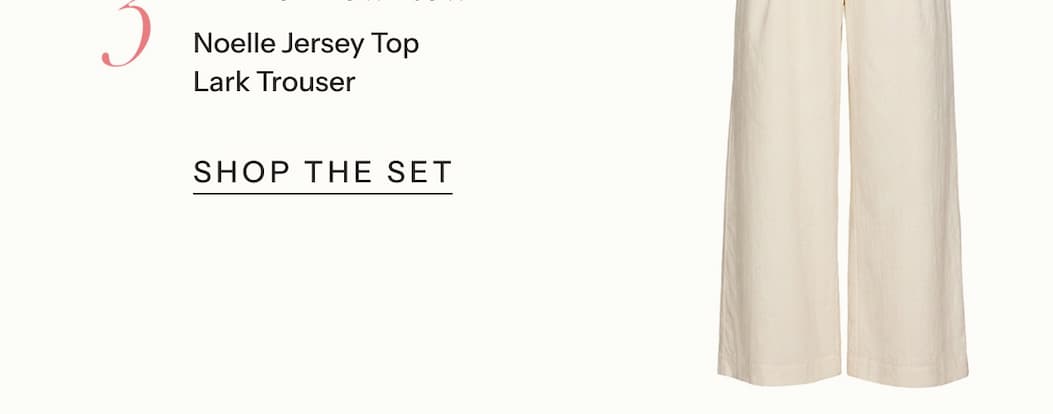 3. Dinner Downtown | Noelle Jersey Top & Lark Trouser | Shop The Set