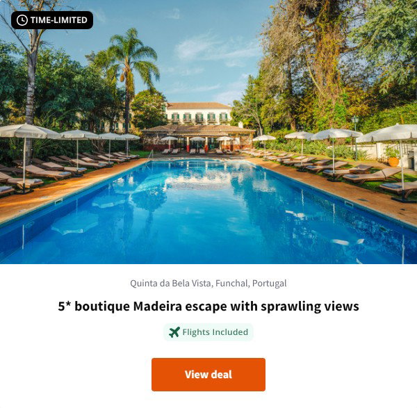 5* boutique Madeira escape with sprawling views