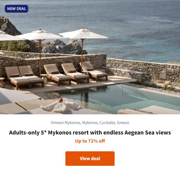 Adults-only 5* Mykonos resort with endless Aegean Sea views