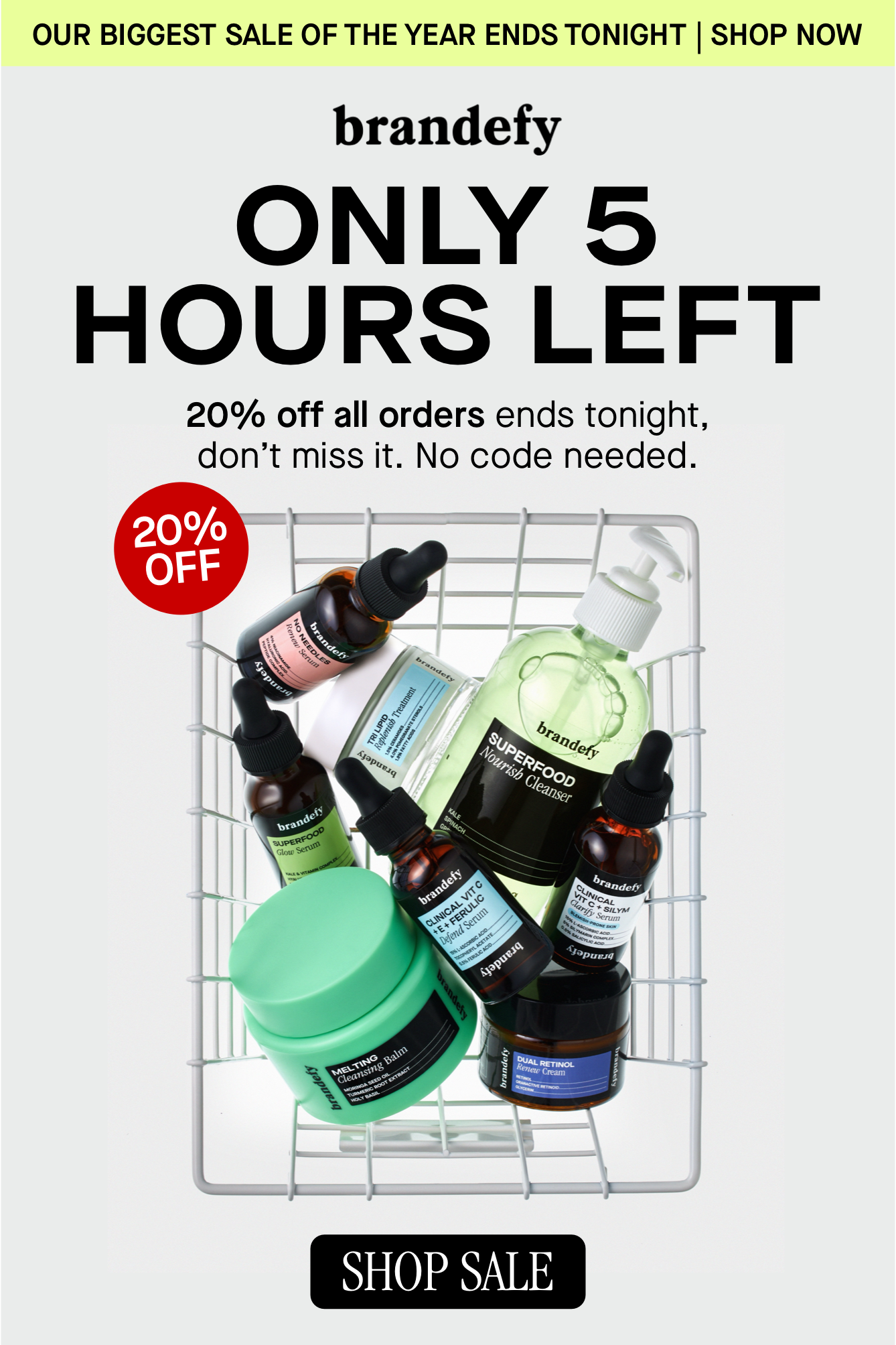 Only 5 Hours Left 