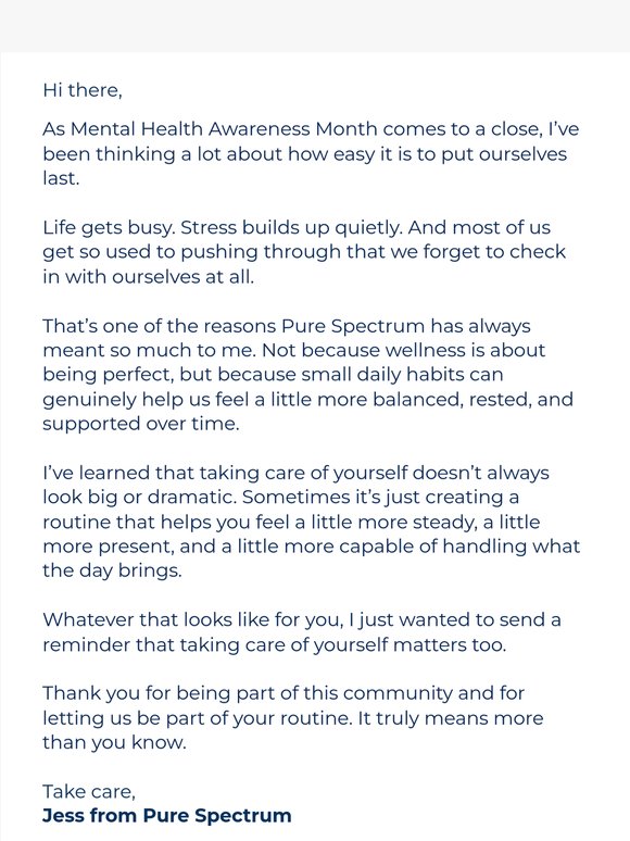 A quick reminder to take care of yourself