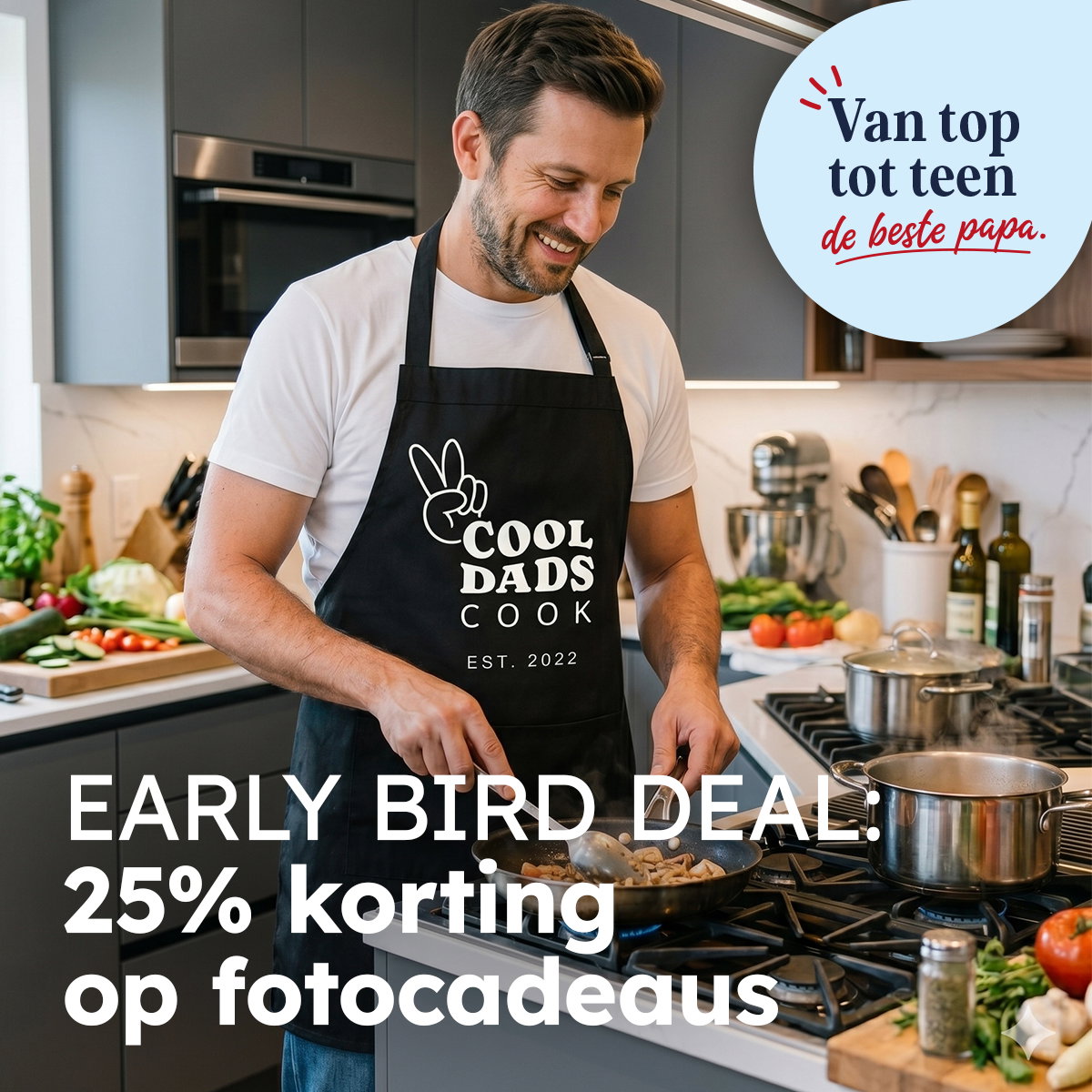 Early bird deal: 25% korting op fotocadeaus