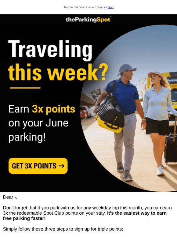 Traveling this week? Earn 3x the points!