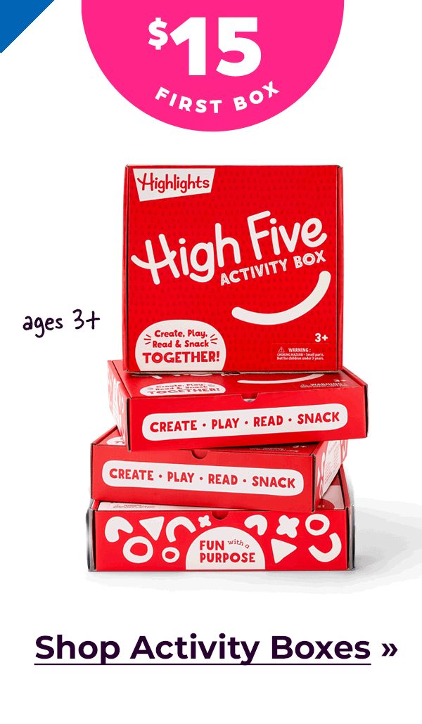 Shop Activity Boxes, $15 for Your First Box.