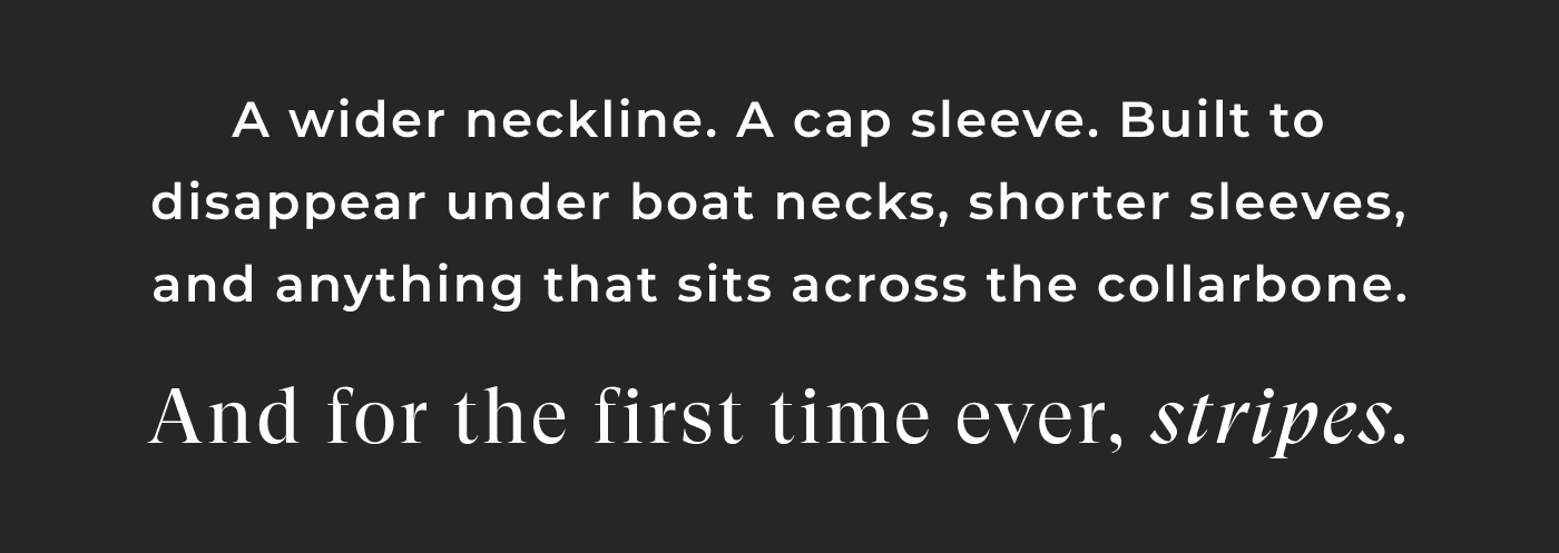 Meet our Boatneck, now in stripes too
