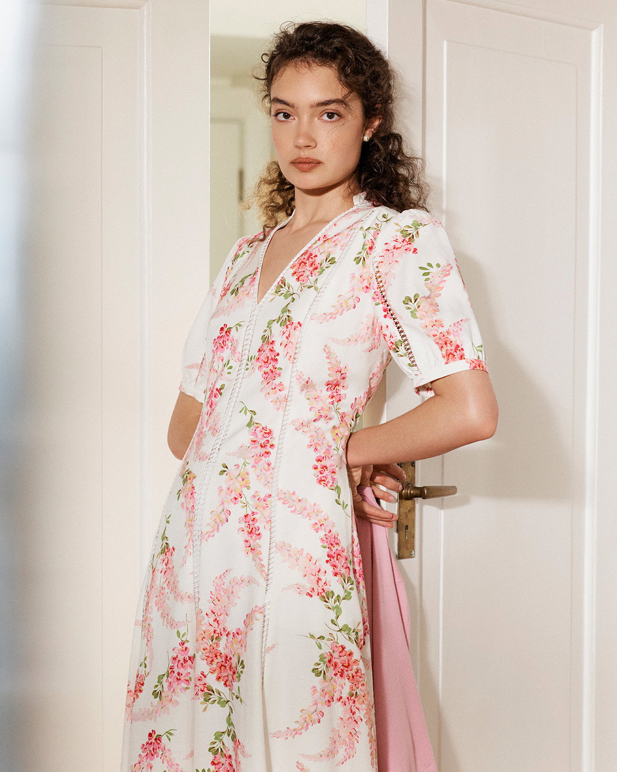 Matilda Trimmed Linen Dress