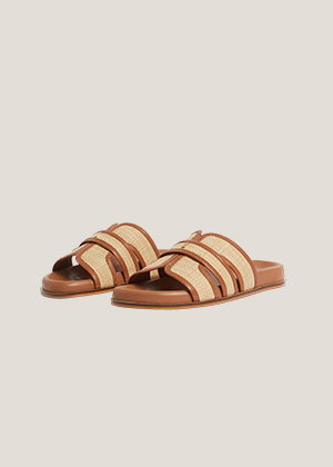 Emma Raffia Slides