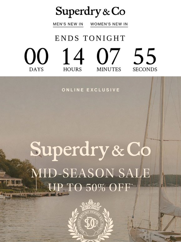 Sale Ends Tonight: Up to 50% Off