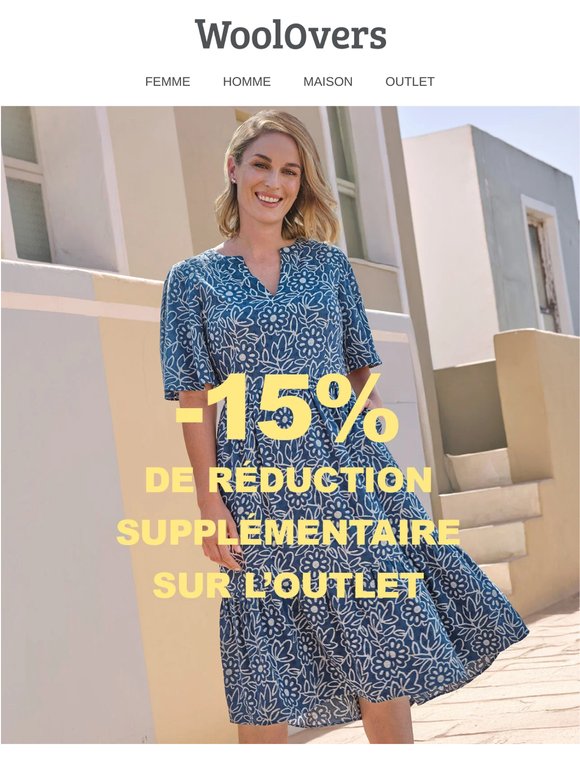 15% de réduction sur les articles en liquidation