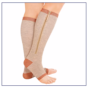 Copper Support Zip Socks