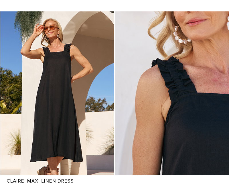 Shop Claire Maxi Dress in Black