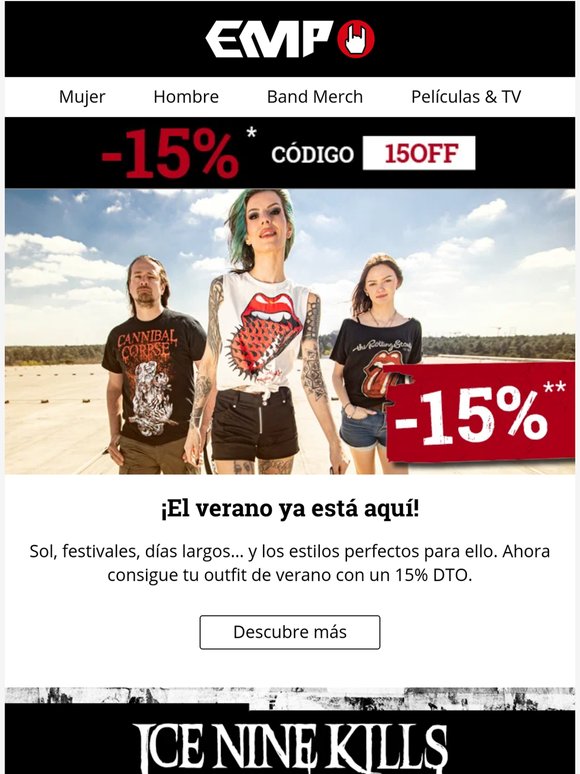 15% DTO: Nuevos outfits, nueva energía 🤘
