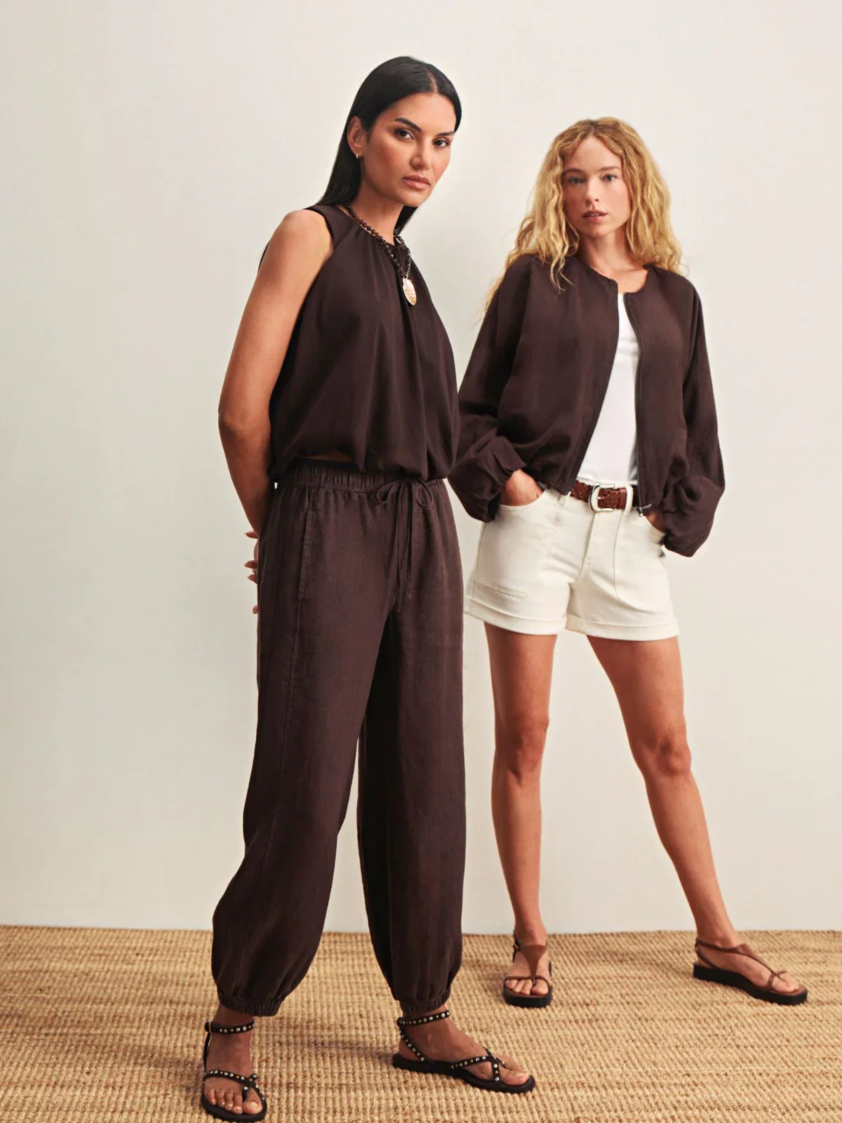 Image of Melody Micro Linen Balloon Pant Rich Soil