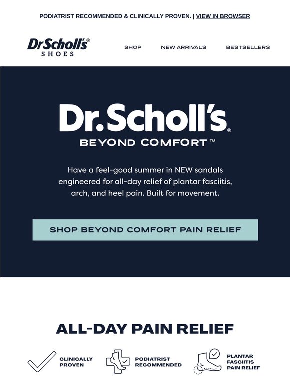 NEW! Pain relief sandals your feet will love