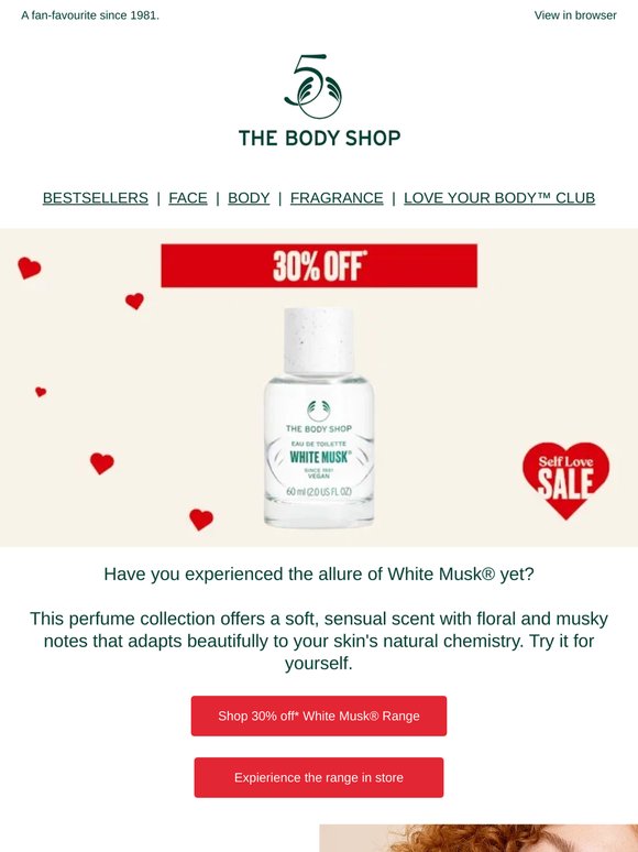 30% off White Musk* range just for you! 🌟