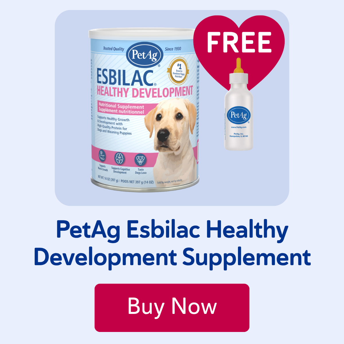 PetAg Esbilac Healthy Development Nutritional Supplement for Dogs and Weaning Puppies