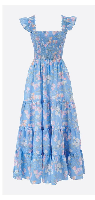 Kendall Dress In Blue Floral
