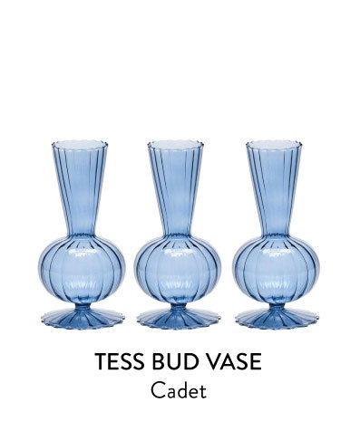 Tess Bud Vase in Cadet, Set of 3 in a Box