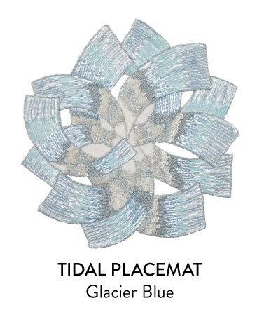 Tidal Placemat in Glacier Blue, Set of 2