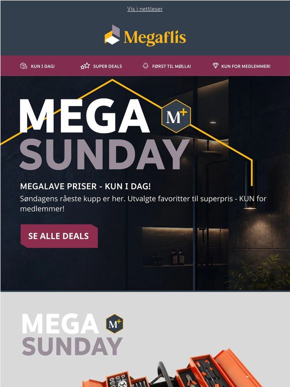 Mega Sunday er live NÅ!