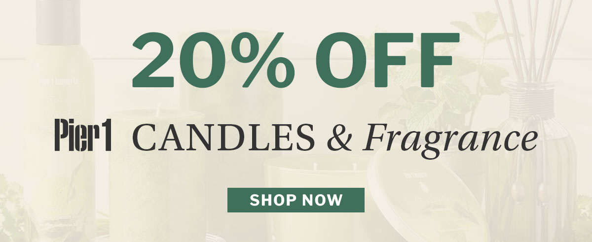 20% off candles and fragrance 