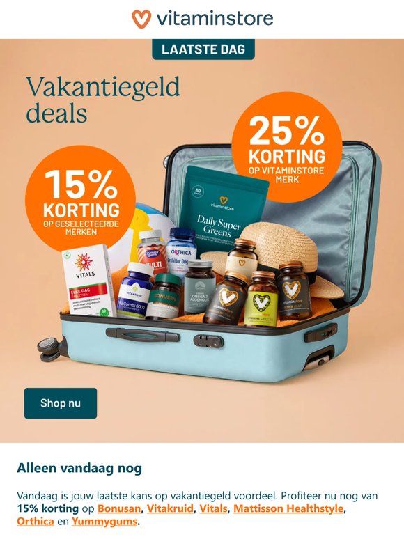Tot 25% korting - alleen vandaag nog!