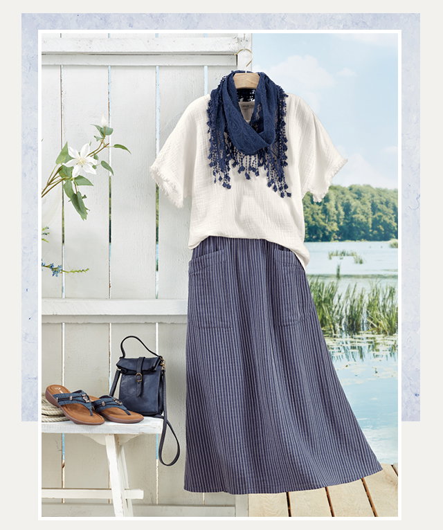 Summer Breeze Gauze Dolman Top outfit
